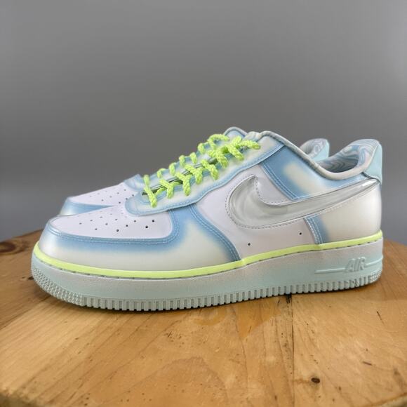 Womens 11.5 / Mens 10 - Nike Serena Williams x Air Force 1 '07 Psychic Blue SWDC - Picture 3 of 10